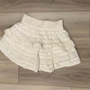 Aerie XS ruffle Cream Skirt